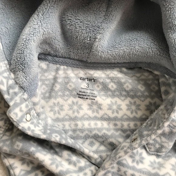 Carter’s Fleece Jumpsuit 3 Months - Picture 2 of 4